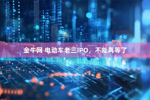 金牛网 电动车老三IPO，不能再等了